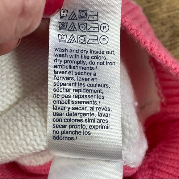 Tommy Hilfiger Red pink blue Sweater 18 months Colorblock - Picture 7 of 9